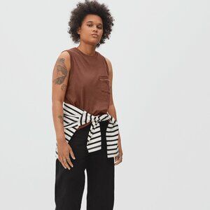 Everlane The ReCotton® Muscle Tank Brown Base - Size S